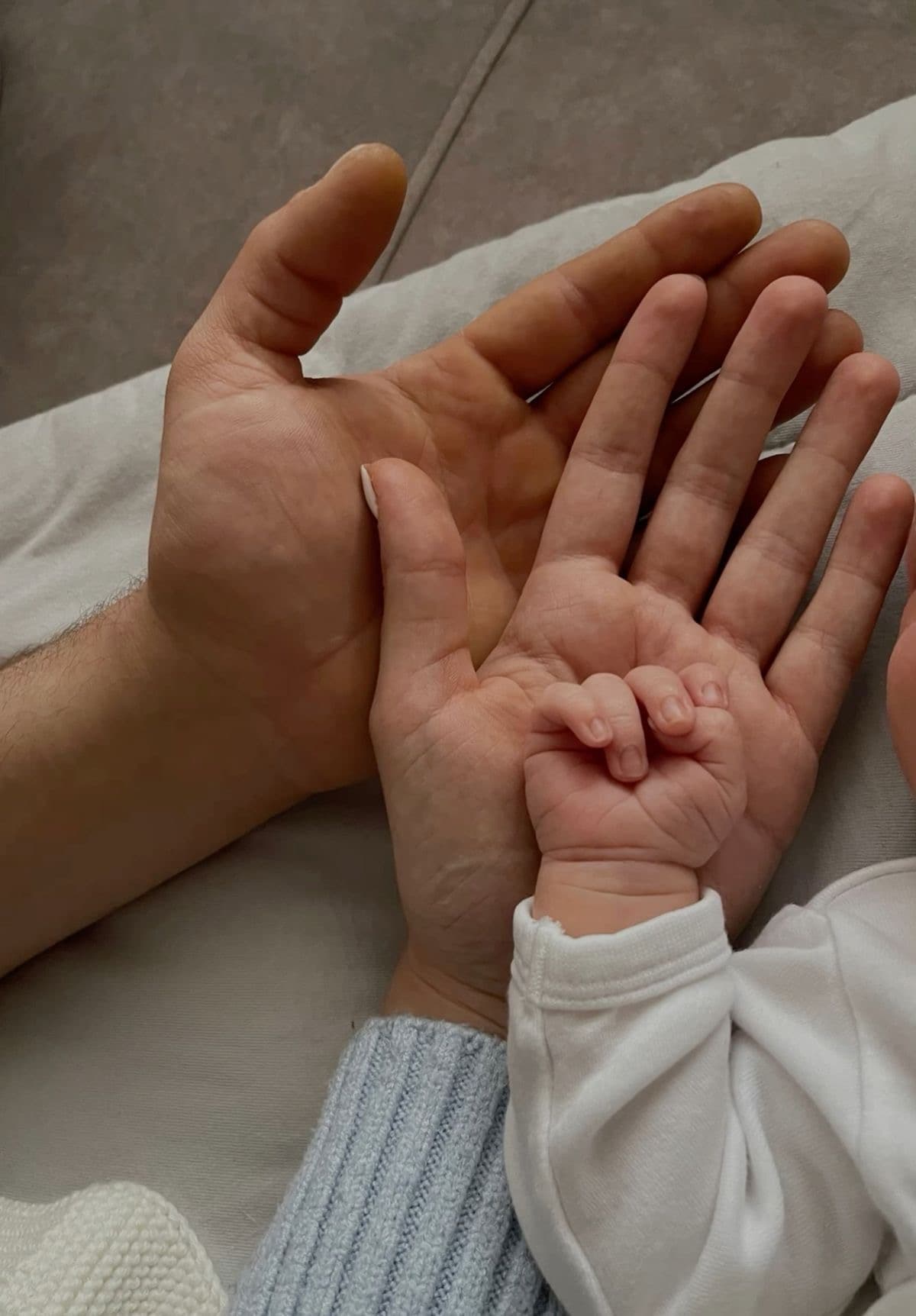 Newborn baby after a successful IVF journey